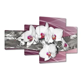 zegary-130x80-biale-storczyki-na-rozowym-tle
