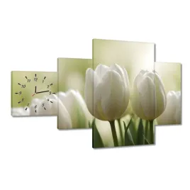 zegary-130x80-biale-tulipany