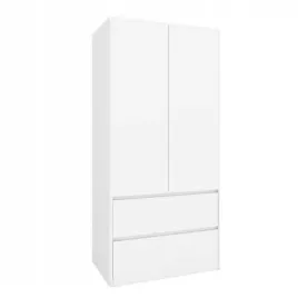 nowoczesna-szafa-90-cm-garderoba-dwudrzwiowa-2-szuflady-mat-bialy