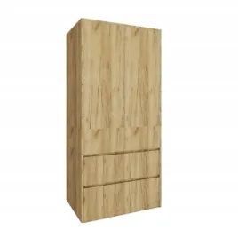nowoczesna-szafa-90-cm-garderoba-dwudrzwiowa-2-szuflady-mat-dab-craft-zloty