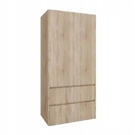 nowoczesna-szafa-90-cm-garderoba-dwudrzwiowa-2-szuflady-mat-dab-sonoma