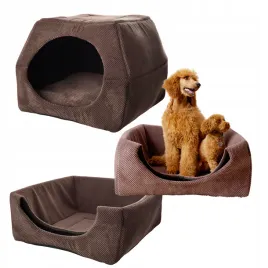 legowisko-brazowe-dla-psa-kota-budka-2w1-xl-domek-70x70cm-poslanie-antyposl