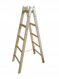 drewniana-drabina-rozstawna-2x5-szczebli-producent
