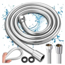 waz-prysznicowy-pcv-150cm-gumowy-srebrny-gladki-obrotowy-360