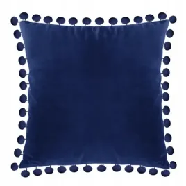 poszewka-na-poduszke-40x40-poduszka-welurowa-pomponiki-granatowa
