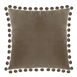 modna-poszewka-dekoracyjna-pomponiki-welur-40x40-kawowy-kolor-ozdobna-braz