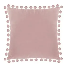 stylowa-poszewka-dekoracyjna-pomponiki-welur-40x40-rozowa-poduszka-ozdobna