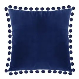 stylowa-poszewka-dekoracyjna-pomponiki-welur-40x40-granat-poduszka-ozdobna