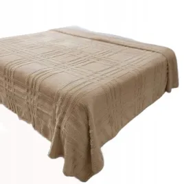 narzuta-koc-mikrofibra-krata-lekki-miekki-230x200cm-kratka-bezowy