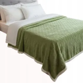 koc-baranek-narzuta-dwustronny-gruby-cieply-warkocz-220x200cm-oliwkowy