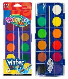 farby-akwarelowe-wodne-szkolne-colorino-pastylka-30-mm-12-kolorow-pedzel