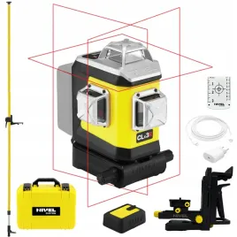 laser-3-plaszczyznowy-czerwony-nivel-system-clx3r-tyczka-36m