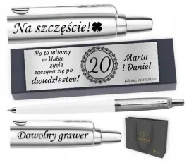 prezent-na-komunie-dlugopis-parker-jotter-bialy-z-grawerem-tabliczka-gratis