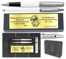 prezent-na-swieta-pioro-wieczne-i-dlugopis-parker-jotter-bialy-z-grawerem