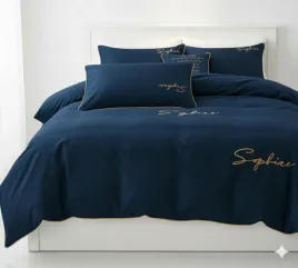 elegancka-granatowa-posciel-haftowana-lamowka-haft-160x200cm-komfort-i-styl