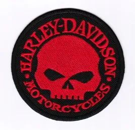 var-naszywka-harley-davidson-10-cm-skull-czerwona