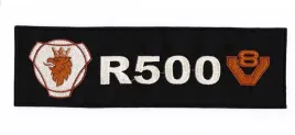 var-naszywka-scania-r500-v8-27-x-8-cm