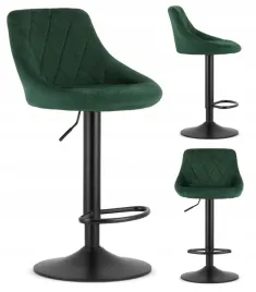hoker-barowy-obrotowy-zielony-krzeslo-barowe-regulowane-welurowe