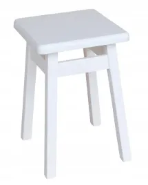 taboret-kuchenny-drewniany-stolek-prosty-bialy