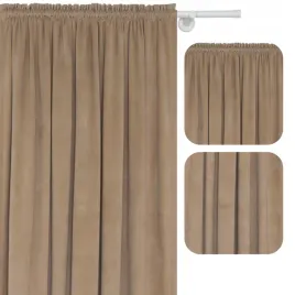 zaslona-krotka-welurowa-na-tasmie-na-zabki-140x160-bezowa