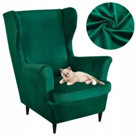 pokrowiec-na-fotel-uszak-butelkowa-zielen-welur-elastyczny-gruby