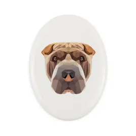 shar-pei-plytka-ze-zdjeciem-i-napisem-geometryczna-marki-art-dog