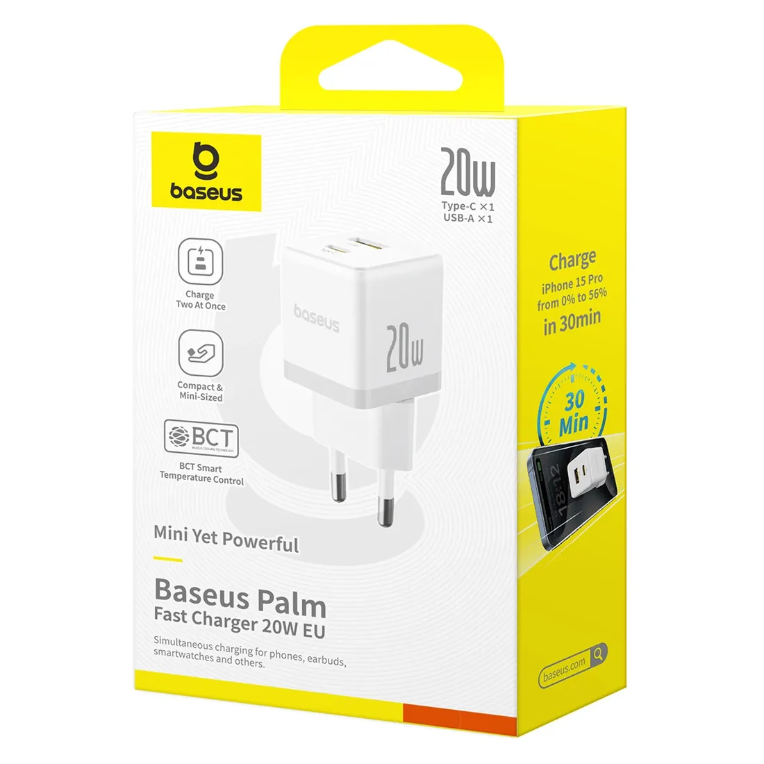 ladowarka-sieciowa-baseus-palm-20w-usb-c-usb-a-biala