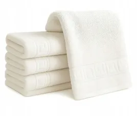recznik-kapielowy-bawelniany-frotte-hotelowy-wzor-grecki-bialy-70x140