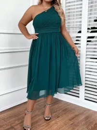 shein-zielona-szyfonowa-sukienka-na-jedno-ramie-3xl-35699