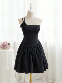 shein-czarna-bawelniana-asymetryczna-sukienka-na-jedno-ramie-m-84080