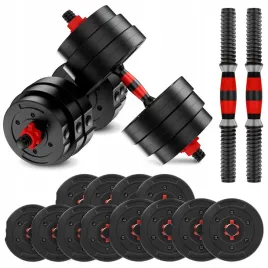 hantle-regulowane-bitumiczne-trening-silowy-zestaw-gryf-obciazenie