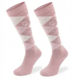 skarpety-jezdzieckie-w-romby-podkolanowki-na-konie-80percent-bawelny-comodo