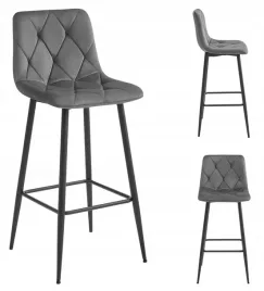 hoker-barowy-tapicerowany-z-oparciem-welurowy-szary-do-salonu-wyspy