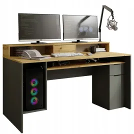 biurko-rexo-160-cm-z-szufladami-i-polkami-130-cm