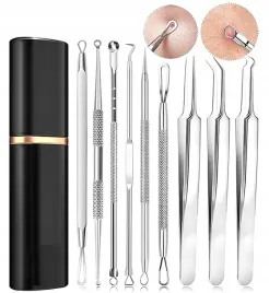 10-lyzeczki-unny-peseta-igla-do-usuwania-zaskornikow-wagrow-pryszczy