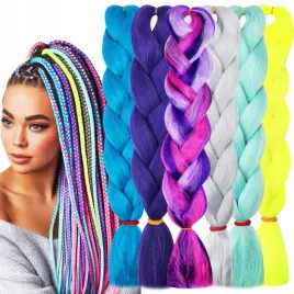 zestaw-wlosy-syntetyczne-kolorowe-warkoczyki-neon-mieta-szary-fiolet