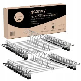 20x-4convy-wieszaki-z-klipsami-na-spodnie-ubrania-odziez-metalowe
