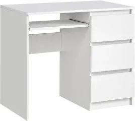 biurko-radek-90-cm-biale-komputerowe-3-szuflady-prawe-laminowane