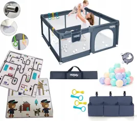 kojec-dla-dzieci-premium-120x120-mata-piankowa-kosz-kulki-organizer