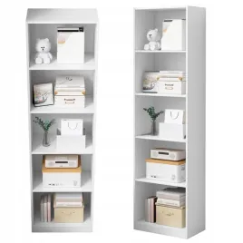 bialy-regal-stojacy-na-ksiazki-polki-wysoki-nowoczesny-slupek-loft