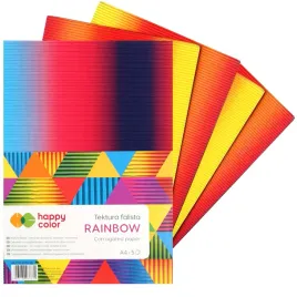 tektura-falista-deco-blok-papier-a4-happy-color-scrapbooking-5-ark-rainbow
