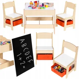 zestaw-stolik-2-krzeselka-z-szuflada-bialy-stolik-dla-dzieci-mebelki