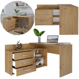 biurko-komputerowe-narozne-3-szuflady-z-regalem-na-ksiazki-dab-artisan