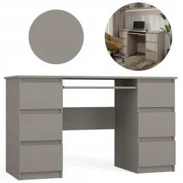 biurko-komputerowe-2-regaly-6-szuflad-z-polka-na-klawiature-130-cm-glina
