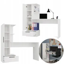 zestaw-biurko-komputerowe-z-regalem-duzo-polek-szafki-biurowe-bialy-mat