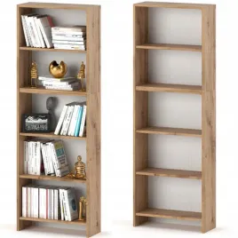 regal-na-ksiazki-drewniany-dab-wotan-60-cm-z-5-polkami-na-ksiazki