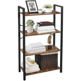 regal-na-ksiazki-loft-66x120-rustykalny-braz-czarna-rama-polki