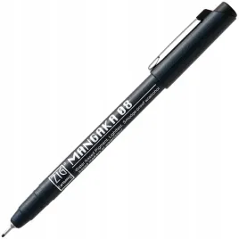 kuretake-pisak-cienkopis-mangaka-black-08-czarny