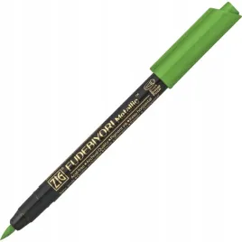 kuretake-pisak-marker-fudebiyori-metallic-l-green
