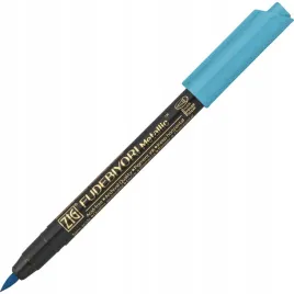 kuretake-pisak-marker-fudebiyori-metallic-blue